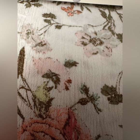 Frye Ladies Button Front Midi Dress Folk Garden Print NWT - Picture 6 of 9